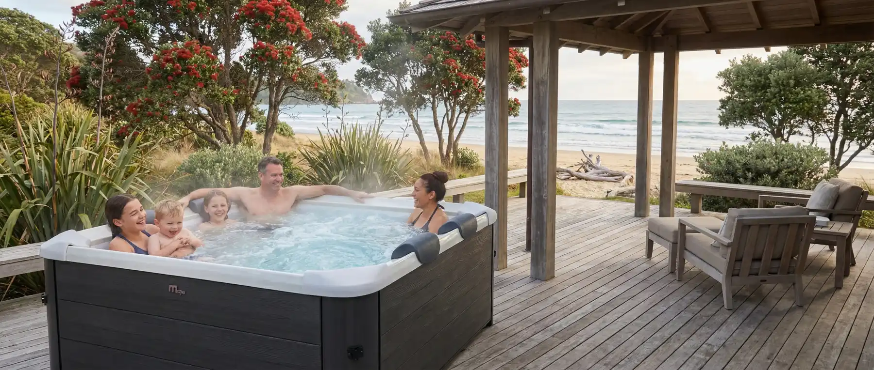 Portable Spas New Zealand - Family enjoying MSpa